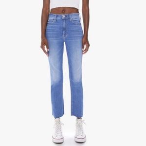 MOTHER The Mid Rise Dazzler Ankle Fray in Wash Birds of Paradise Size 23